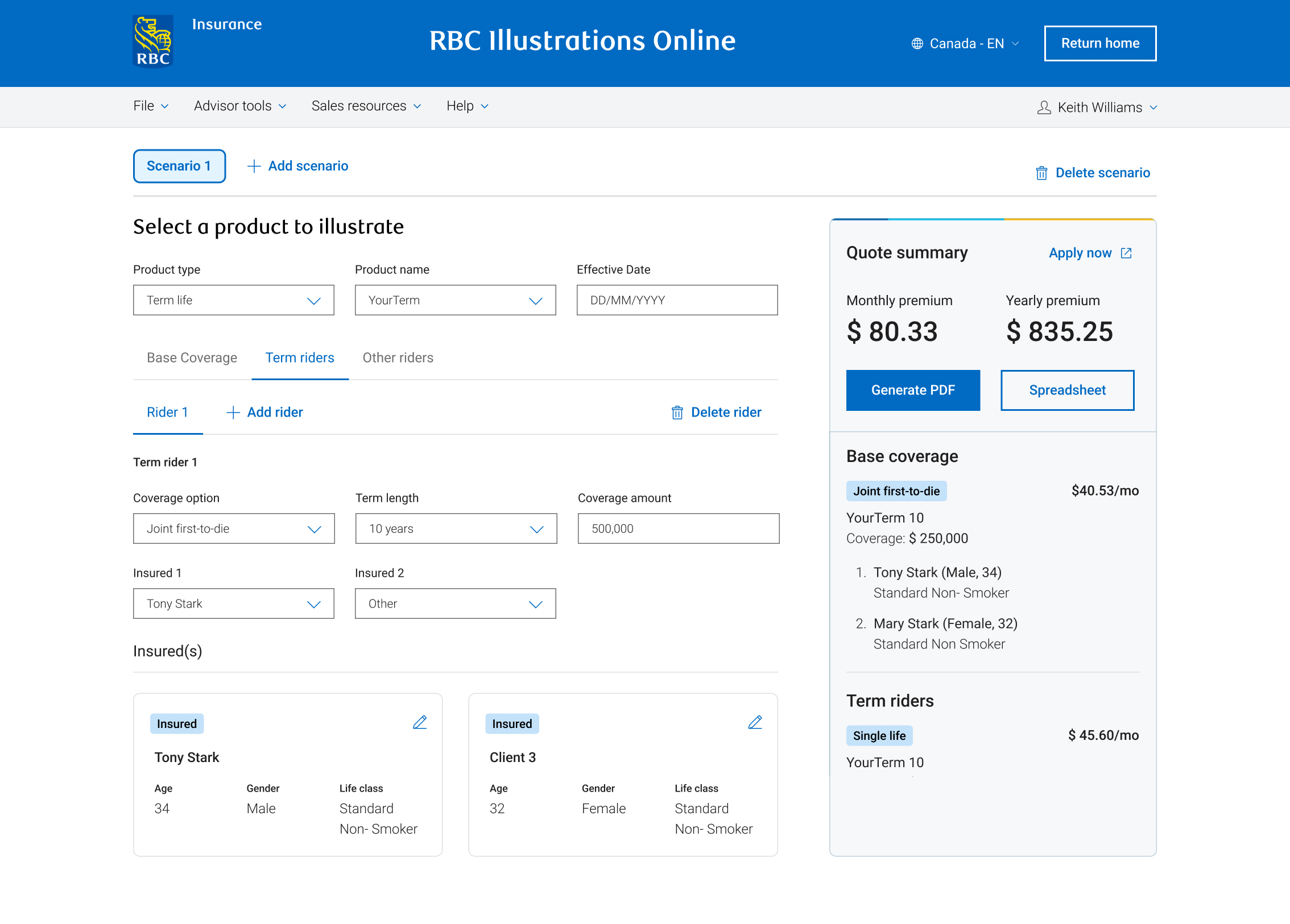 Modernized insurance quote interface 2
